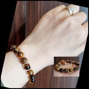 Gelang Batu Alam Tiger Eyes Gelang Handmade Gelang Etnik Bead