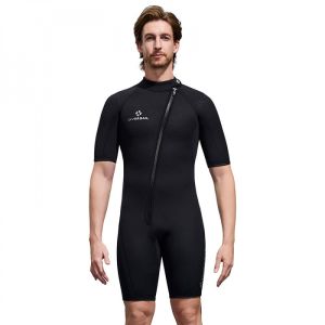 2MM Neoprene Wetsuit women short sleeve Front Zippe Suits diving suit men