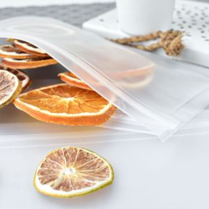 Kantong Sealer Silikon PEVA Non Toxic Food Grade Penyimpanan Makanan Kedap Udara Zipper Pouch Reusable ziplock silicone food bag kantung kedap udara M L XL 215CM 26 x 20 CM 27 x 28 CM