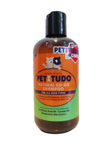 PETITUDO NATURAL GO-GO SHAMPOO (CAT) (FOR ALL SKIN TYPES) Free Cat toy.  Product of Singapore.