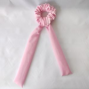 Scrunchie bunny chiffon panjang ikat rambut wanita korea cepol hijab scarf aksesoris rambut