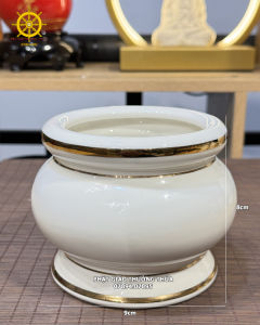 bộ đồ thờ cúng sứ trắng Shun-tr mạ men cao cấp và sang trọng nhất