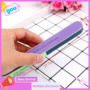 gou 1pcs sáng tạo in ấn móng tay tập tin chà nhám cát sáu mặt đánh bóng tập tin móng tay công cụ