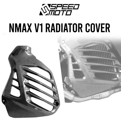 MOKOTO NMAX V1 RADIATOR COVER CARBON / MATTE BLACK ENGINE COVER FOR YAMAHA NMAXV1 2019 MOTORCYCLE SPEEDMOTO