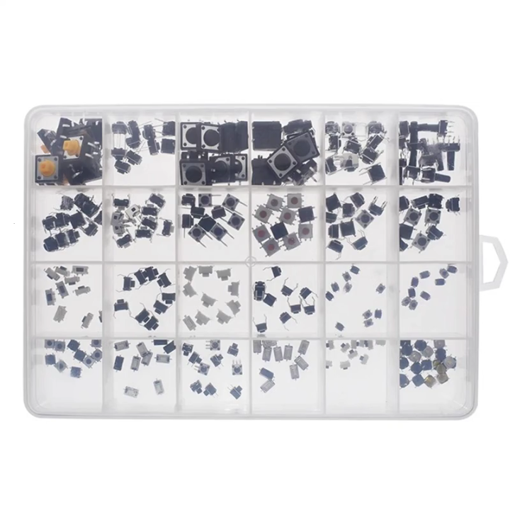 Assorted Tactile Push Button Switches Kit 250Pcs 25 Types Momentary ...
