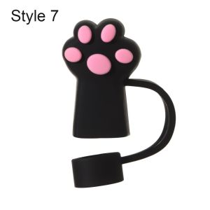 OWNNEW Kitchen Tool Reusable Dust-proof Splash Proof Silicone Straw Plug Drinking Dust Cap Cup Accessories Straw Tips Cover