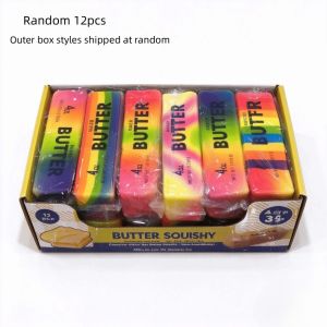 WARMIE Slow Rebound Butter Stick Fidget Toy 13.5cm Length Slow Rising Butter Stick Squishy Toy Chocolate Fruit Bar Squeeze Butter Stick Squeeze Toy Halloween