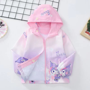 เสื้อกันหนาวเด็ก เสื้อแขนยาวเด็ก ซิปหน้า มีฮู้ด กันหนาว กันลม Size110-150 V130 ส่งจากไทย