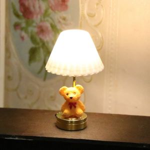 YUDESHUI 1:12 Đèn thủy tinh màu nhà búp bê 10 Kiểu Dáng Mini Đèn LED vàng thu nhỏ Tự làm Mô hình chiếu sáng Phụ Kiện Nhà Búp Bê