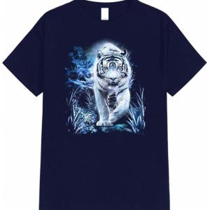 Kaos Oblong Distro Pria Design Macan Es / Baju Kaos pria wanita Cewek Cowok Gambar Macan Harimau Es