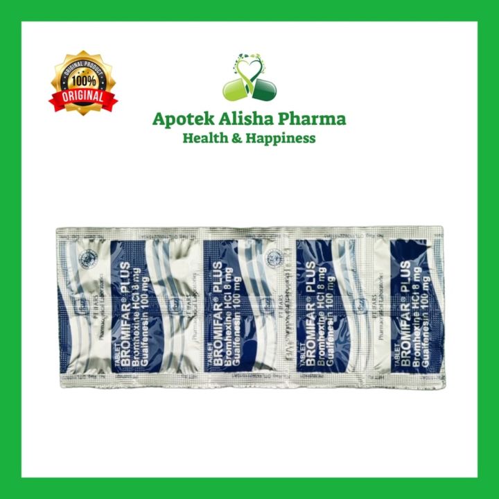 Bromifar Plus Tablet Strip / Box - Bromipar Biru Bromhexin Obat Batuk Berdahak / Pengencer Dahak