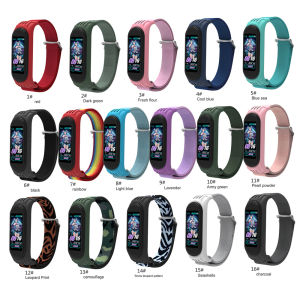 Strap For Xiaomi Mi Band 3/4/5/6 Soft Nylon Fiber Strap Buckle Mi Sports Loop Replacement Wristband Smartwatches Accessories