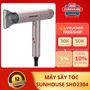 Máy Sấy Tóc Sunhouse SHD2304 1200W Chính Hãng - 3 Chế Độ Sấy (Nóng/Mát) Gió Mạnh Tạo Kiểu Nhanh