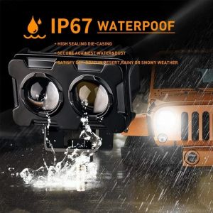 Lampu Led Sorot foglamp kabut mobil motor sql 2 mata 12volt 24volt universal super terang daymaker