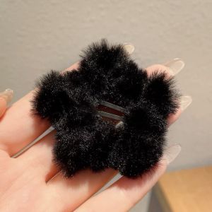 Plush Star Hair Clip Hair Pin Hair Accessories Women Kids Cute Klip Rambut Bintang Gebu