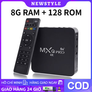 Android TV Box MXQ PRO 4K bản 8G+128GB Tiếng Việt Wifi 5G Android tivi boxbox ti vi panasonic chinh hang