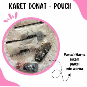 Karet Jepang Karet Warna Warni / Hitam / Karet Ikat Rambut Murah Karet Kuncir Kuncir Karet Mini / Karet Kuncir Donat Pouch / B B