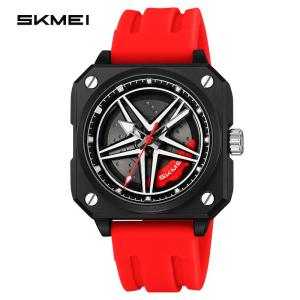 SKMEI 2362 Jam Tangan Pria Analog Wheel Putar Tali Rubber