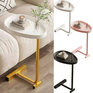 Modern Minimalist Coffee Table - Perfect for Small Spaces - Multifunctional Oval End Table Bedside Table and Nightstand!