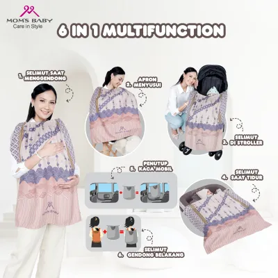 Moms Baby On The Go Blanket 6 in 1 - Selimut Bayi