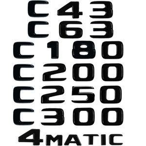 Car Trunk Letters Logo Emblem Badge Decals Sticker For Mercedes-Benz C Class C43 C63 C200 C220 C230 C240 C180 C300 C400 C250 C260 C280 C320 C350 C450 W205 W204 Accessories
