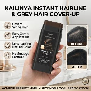 Instant Hair Color Stick Root Touch Up Plant Based Portable Disposable Fast Coloring Cover Gray Hair Temporary Hair Makeup Stick
