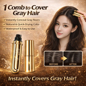 2-In-1 Hair Dye Stick With Comb Long Lasting Temporary Hair Coloring Stick Cover Gray Hair Waterproof Sweat-Resistant Hair Styling Pen Multifunctional Hair Dye Comb
