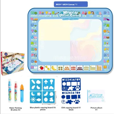 Oldlaiben Magic Water Drawing Mat Reusable Super Big Kids Colour Painting Canvas Set Montessori Early Educational Toys Gifts