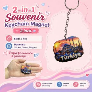 Travel TURKEY 2-in-1 Mini Keychain | Key Holder Collectible Souvenir