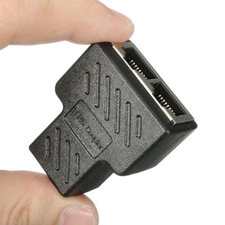 RJ45 Splitter Adapter 1 Male To 2 Female Connector Ethernet Cable...
