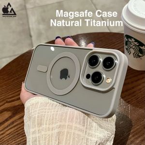 Ultra Hybrid Natural Titanium Grey Magsafe Case iPhone 15 14 13 12 11 Pro Max Plus XR X XS Max Softcase Soft Case Bening Transparan Cover Wireless Magnetic Charging Silikon Silicone Jelly