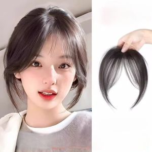 Marian Beauty Girls Middle-parted Bangs Wig Natural Fluffy Wig Bangs Forehead Left and Right Bangs Hair Extension