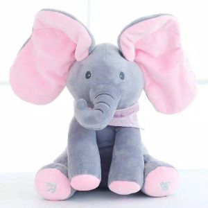 Boneka Gajah Mainan Edukasi Musik Anak Bayi ( Elephant Doll Baby Toy Toys / Kado Lahiran / Hadiah Melahirkan / Newborn Gift / Bingkisan Ultah / New Born / Ulang Tahun / Birthday / Pekabo / pkbo )