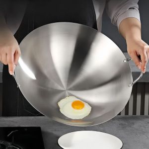 Wajan Stainless Steel Sus 304 Jumbo 100cm Kuali besar Anti Karat Bahan Tebal