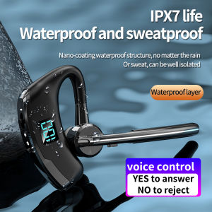 DISOUR Original V8S V9S Business Bluetooth Wireless Earphone Long Standby With Mic Voice Control Headphone 270°Rotation Universal ENC HIFI Smart Noise Cancelling Ear-Hook Headset For iPhone Xiaomi Samsung All Smartphones