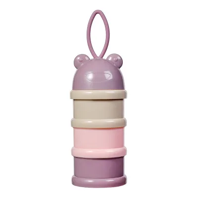 HIPPO LAND Wadah Tempat Susu Bubuk Bayi Travel 4Tingkat Milk Powder Container Karakter Kotak Susu 49