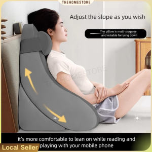 Adjustable Lumbar Support Pillow | Multi-Angle Backrest for Acid Reflux & GERD | Neck-Waist Support Bed Pillow Half-reclining Cushion Large Backrest for Bed 枕头 靠垫