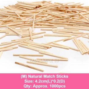 Wooden Craft Paddle Pop Popsicle Ice Cream Match Sticks Sawtooth Zigzag Dowel Rods DIY Art Natural Color