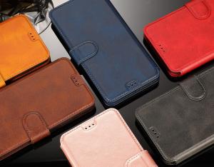 For Apple iPhone 5 5S 6 6S 7 8 Plus X XR XS Max iPhone 11 12 Pro Max Slim Leather Magnetic Flip Wallet Cover with Stand Card Holder Casing