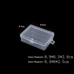 NALANILI Square Transparent Storage Box Plastic 10 Sizes Small Items Case  Transparent Jewelry Beads Container Packing Boxes