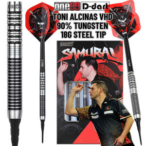 ONE80 SOFT TIP DART - 18G Toni Alcinas The Samurai 90% Tungsten Signature Original Electronic Darts (ARROW DART LEMBUT)