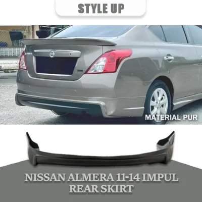NISSAN ALMERA 2011-2014 IMPUL REAR SKIRT 2011 2012 2013 2014 MATERIAL PUR WITHOUT PAINT