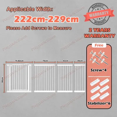 PlayPark Safety Gate Fence for Baby Pets & Child Baby Safety Gate Security Fence Balcony stairs Safety Guard No Drilli