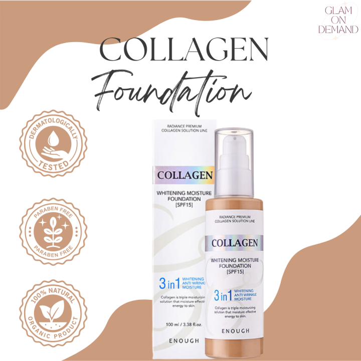 COLLAGEN WHITENING MOISTURE FOUNDATION - 3 in 1 Collagen Whitening ...