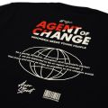 Aerostreet T Shirt Streetwear Agent Of Change Hitam Kaos T-Shirt T-Shirt AADAA. 