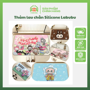 Thảm Silicon Lót Sàn Phòng Tắm Chống Trơn Trượt Họa Tiết Labubu Nhiều Hình Mẫu Mới