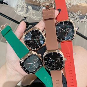 COD Jam Tangan Pria & Wanita dewasa 2024 Sport Chrono Korea Fashion Quartz Silikon Rubber Analog Watch Sporty Gaya Strap Silicon Murah