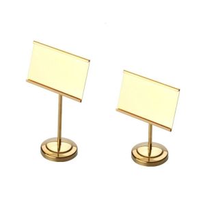 NOONOOR Gold/Silver/Black Place Card Holder Stainless Steel Multifunctional Seat Card Clip Portable Name Card Display Rack Restaurant