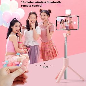 Gậy selfie Bluetooth với chân máy có thể mở rộng đèn Làm Đẹp & điều khiển từ xa