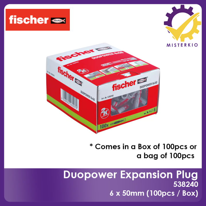 FISCHER%20DUOPOWER%20Expansion%20Wall%20Plug%20with%20Screw%20Set,%2018PCS/%20BOX,%205x25MM,%20Easy%20installation%20for%20home%20uses,%20534996%20-%20Image%208